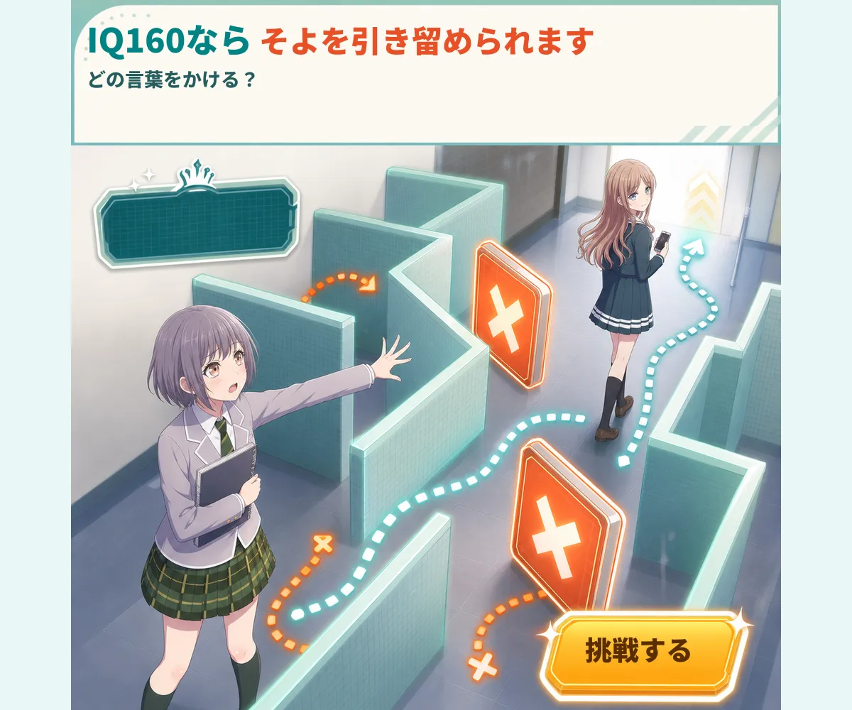 IQ160でそよを引き留めるフェイク広告