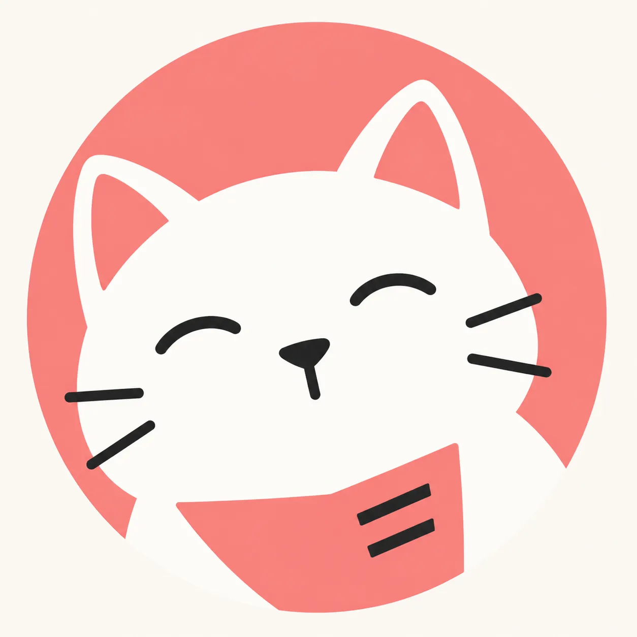 白い招き猫を描いたプロフィール画像